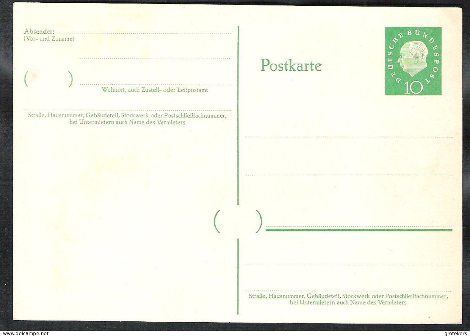 Deutschland Bund Ganzsache Mi. P37 ** - Postkaarten - Ongebruikt