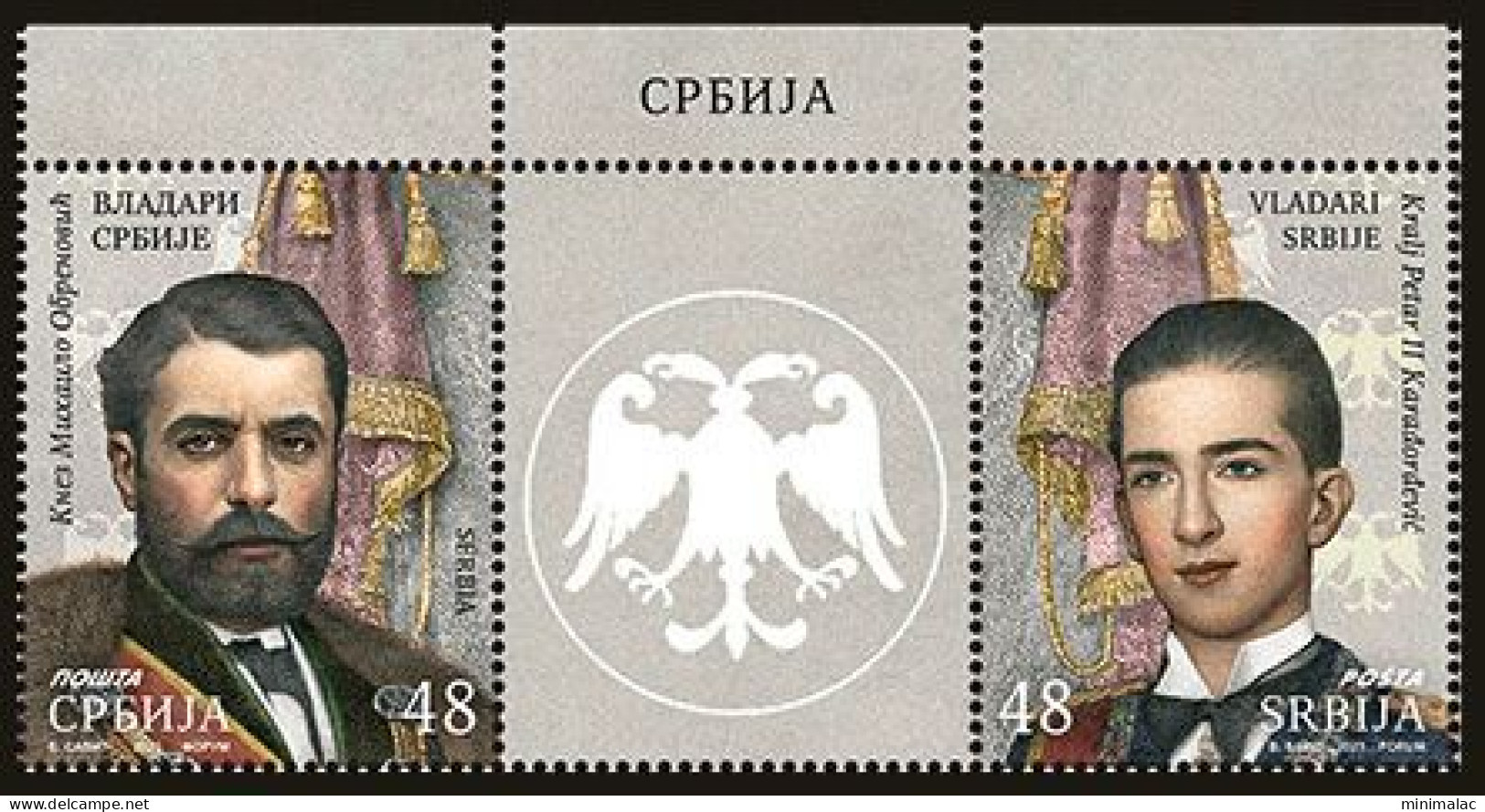 Serba 2023, Rulers Of Serbia, Stamp + Vignette, MNH - Serbien