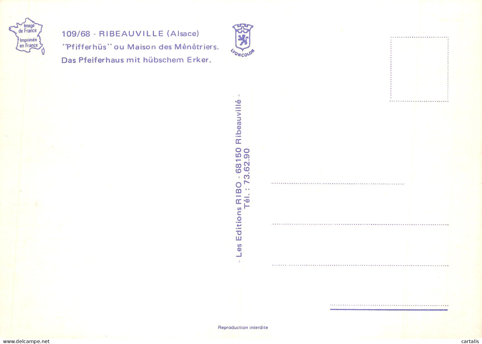 68-RIBEAUVILLE-N°4258-B/0047 - Ribeauvillé
