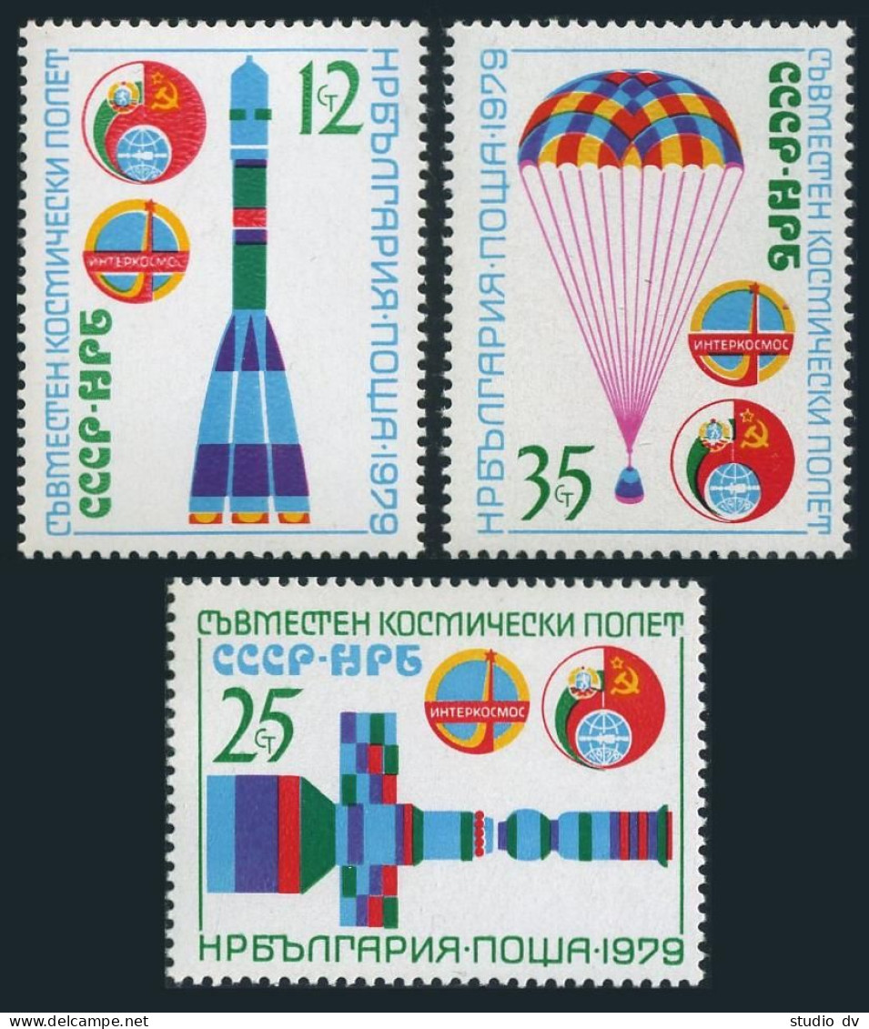 Bulgaria 2572-2574, 2575, MNH. Mi 2776-2778, 2769 Bl.86. 1st Bulgarian Cosmonaut - Nuovi