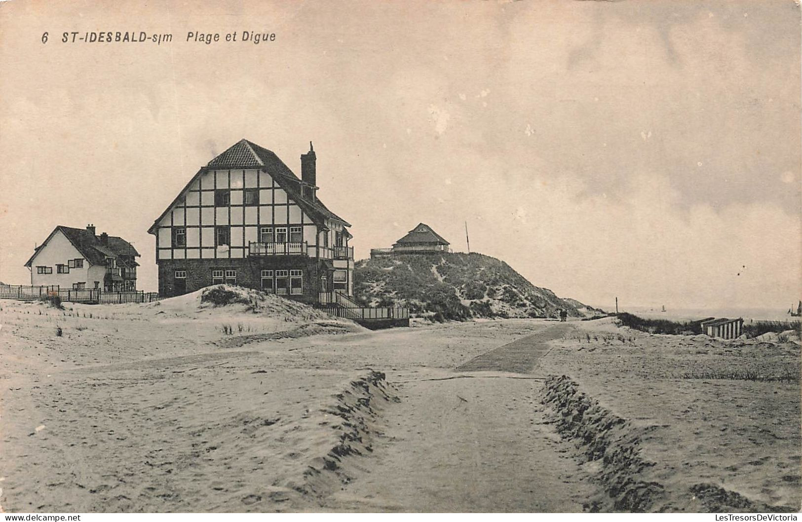 BELGIQUE - Koksijde - St. Idesbald - Sjm - Plage Et Digue - Carte Postale Ancienne - Koksijde