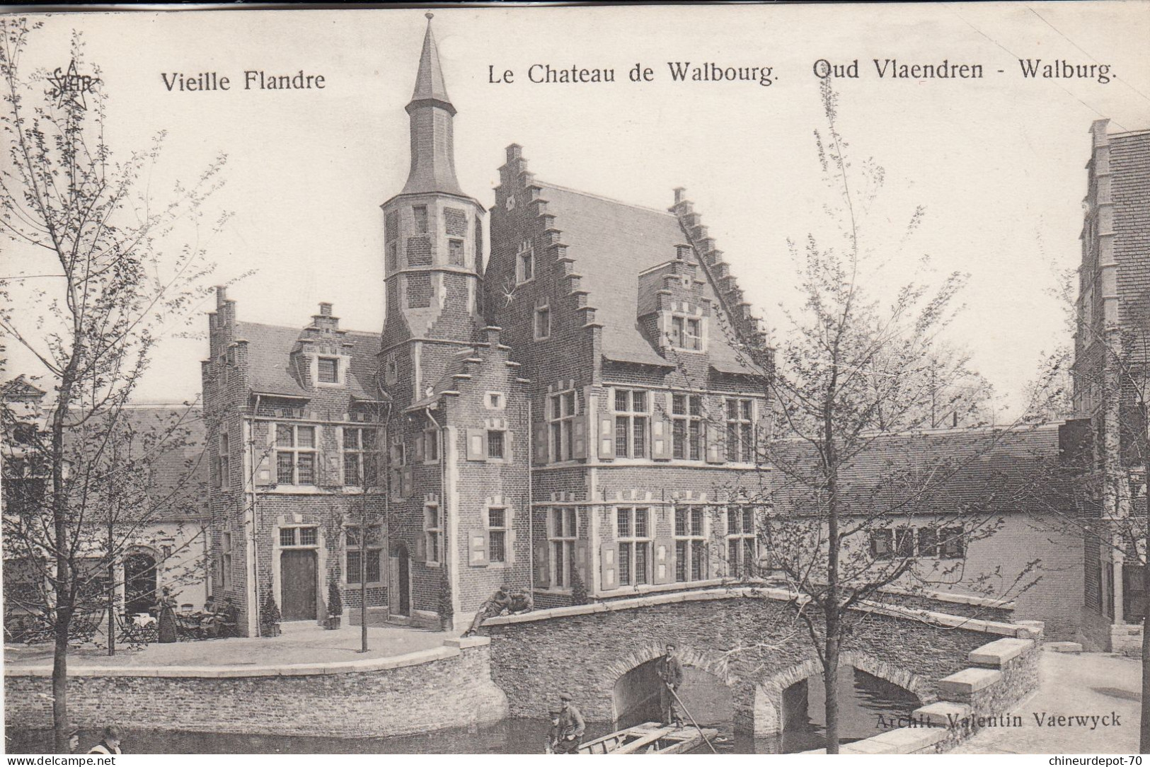 GAND  EXPOSITION 1913  VIEILLE FLANDRE  LE CHATEAU DE WALBOURG - Gent