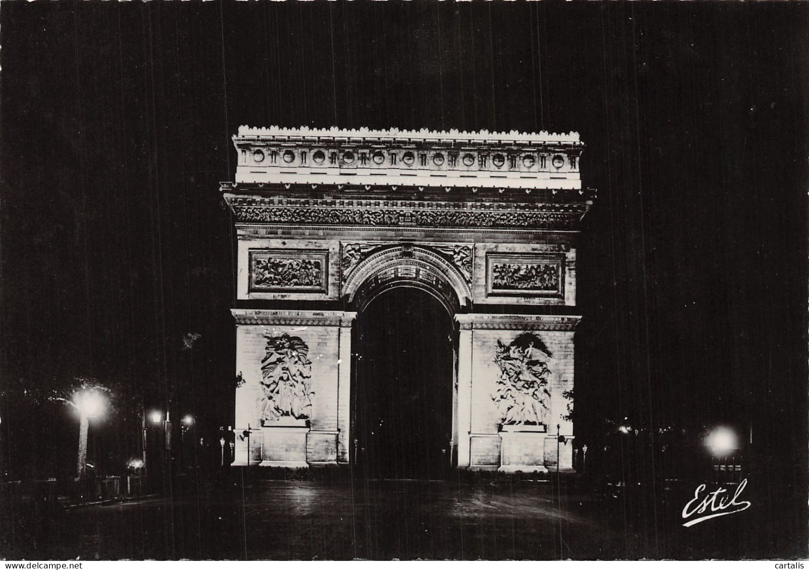 75-PARIS ARC DE TRIOMPHE LA NUIT-N°4258-D/0173 - Arc De Triomphe