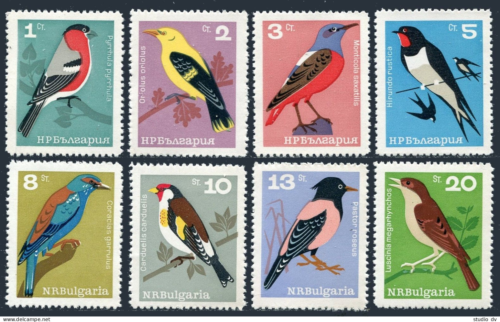 Bulgaria 1395-1402, MNH. Michel 1529-1536. Birds 1965. Bullfinch, Golden Oriole, - Ongebruikt