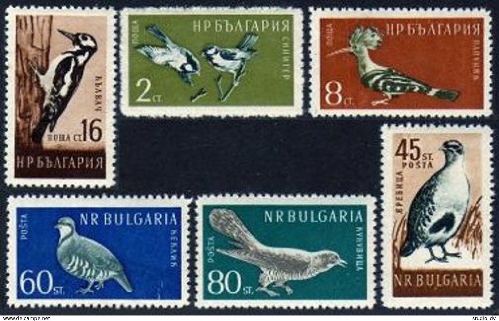 Bulgaria 1050-1055, MNH. Michel 1116-1121. Birds 1959: Tits, Hoopoe, Cuckoo. - Nuevos