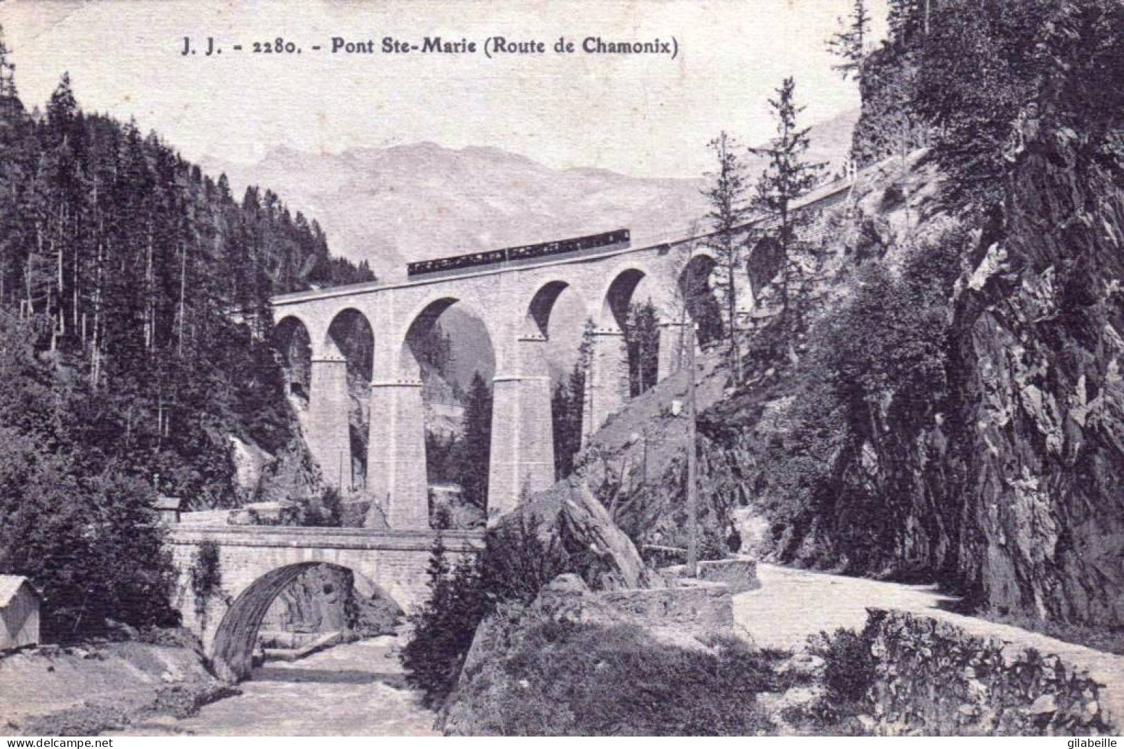 74 - Haute Savoie -  LES HOUCHES -   Pont Sainte Marie - Route De Chamonix - Les Houches