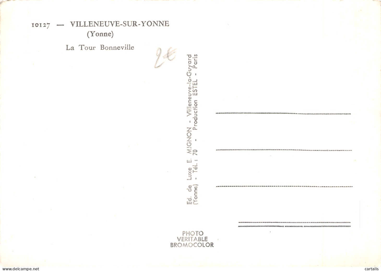 89-VILLENEUVE SUR YONNE-N°4259-B/0169 - Villeneuve-sur-Yonne