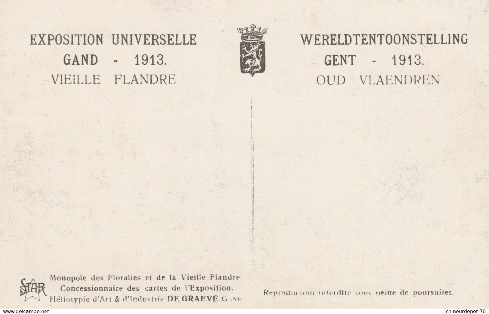 GAND  EXPOSITION 1913  VIEILLE FLANDRE  LE  VERGER ZELANDAIS - Gent