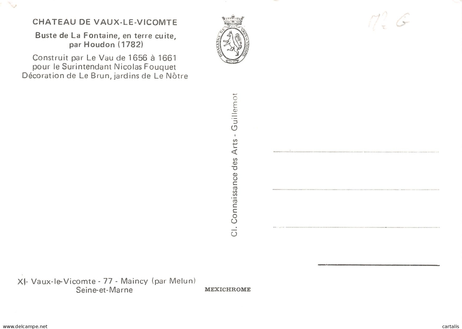77-VAUX LE VICOMTE LE CHATEAU-N°4259-A/0181 - Vaux Le Vicomte