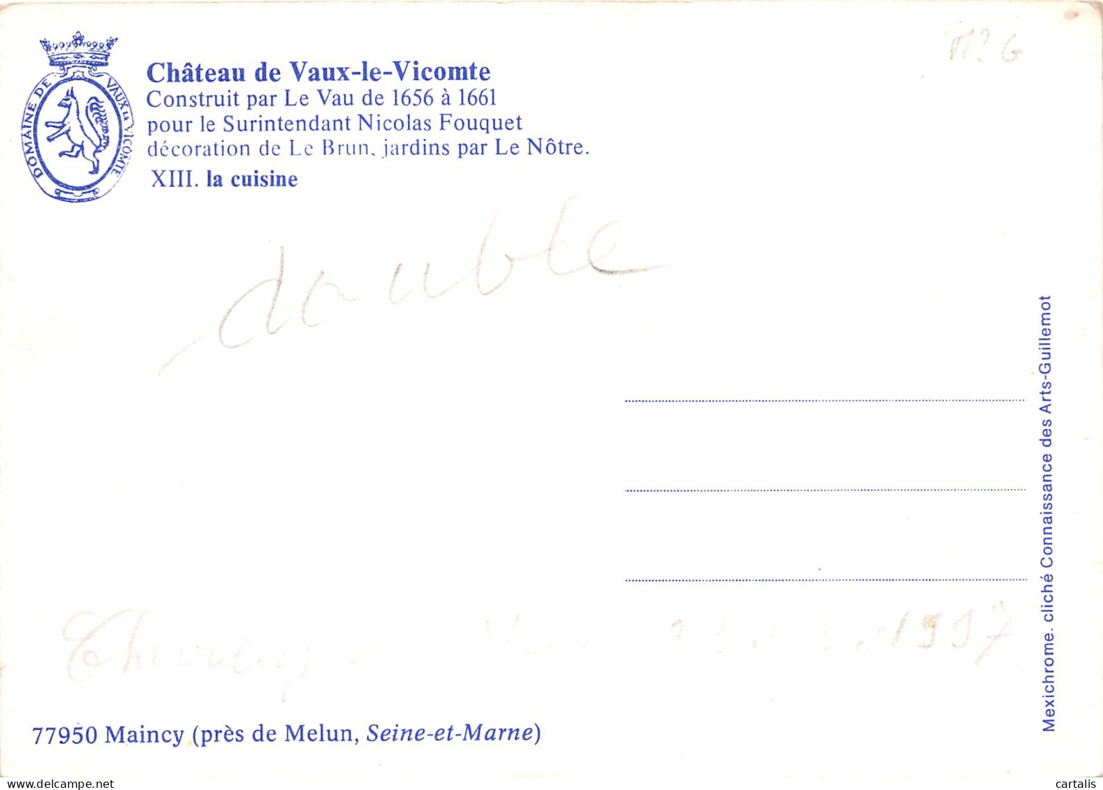 77-VAUX LE VICOMTE LE CHATEAU-N°4259-A/0179 - Vaux Le Vicomte