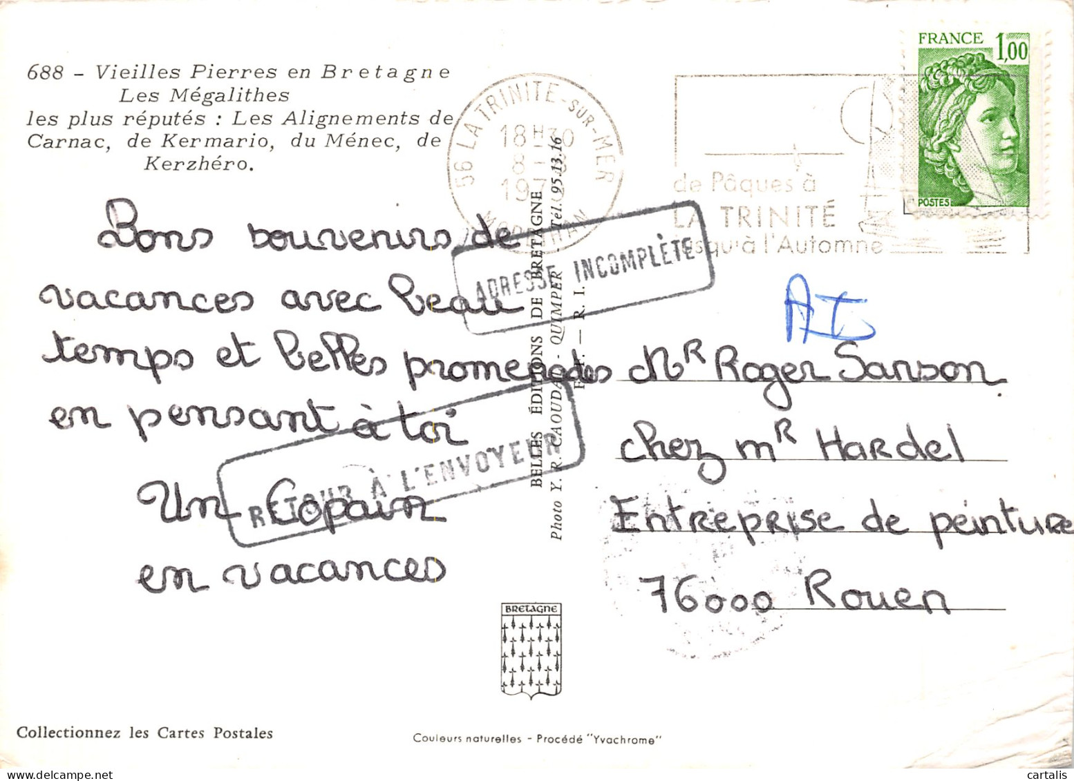 56-BRETAGNE MEGALITHES-N°4259-D/0269 - Other & Unclassified