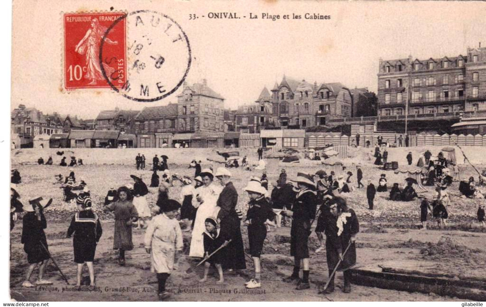 80 - Somme -  ONIVAL ( Ault ) -  La Plage Et Les Cabines - Onival