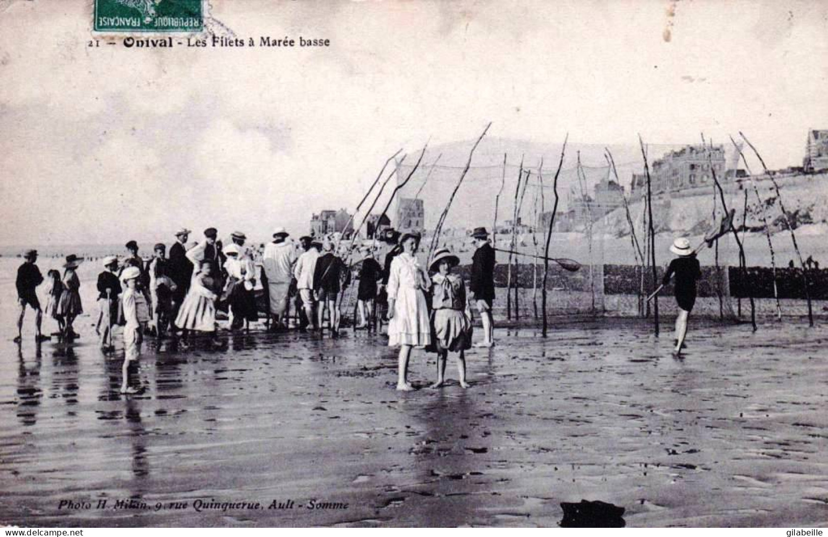 80 - Somme -  ONIVAL ( Ault ) -  Les Filets A Marée Basse - Onival