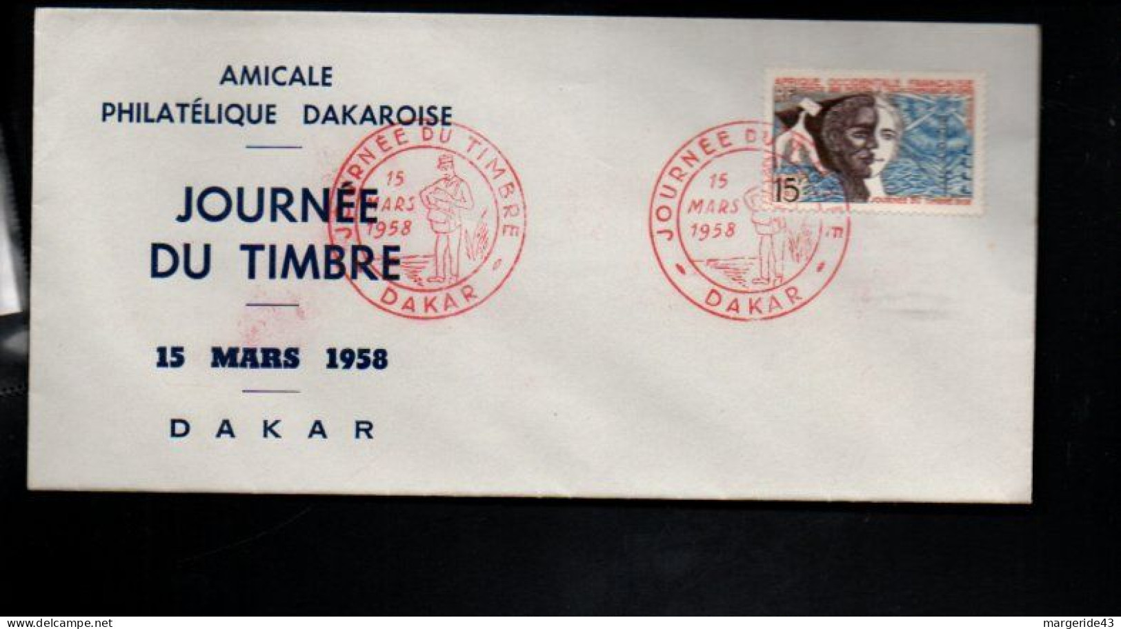 SENEGAL JOURNEE DU TIMBRE DAKAR 1958 - Stamp's Day