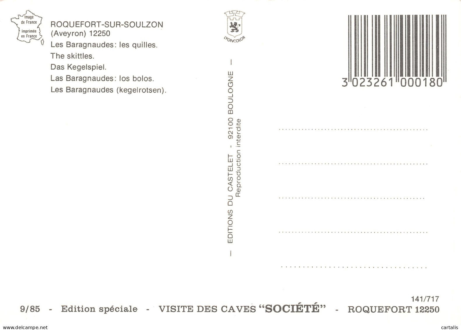 12-ROQUEFORT SUR SOULZON-N°4260-C/0271 - Roquefort