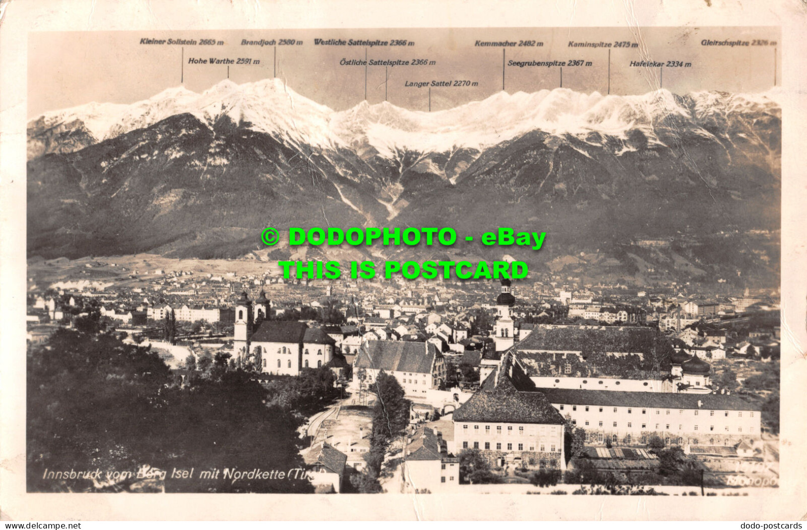 R485390 Innsbruck Vom Berg Isel Mit Nordkette. Tirol. 15107. W. Monopol. A. G. S - Welt