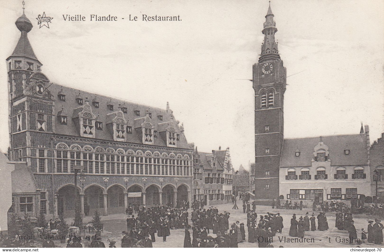 GAND  EXPOSITION 1913  VIEILLE FLANDRE  LE  RETAURANT - Gent