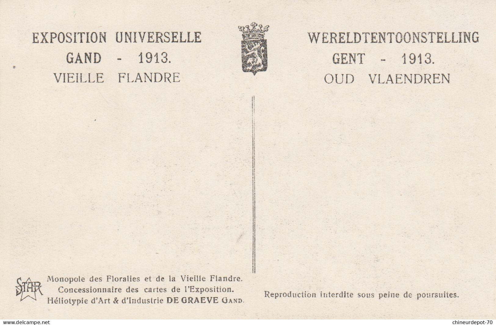 GAND  EXPOSITION 1913  VIEILLE FLANDRE  LE  RETAURANT - Gent