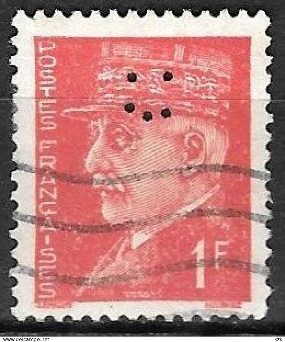 922	N°	514	Perforé	-	C 2	-	CREDIT LYONNAIS - Used Stamps