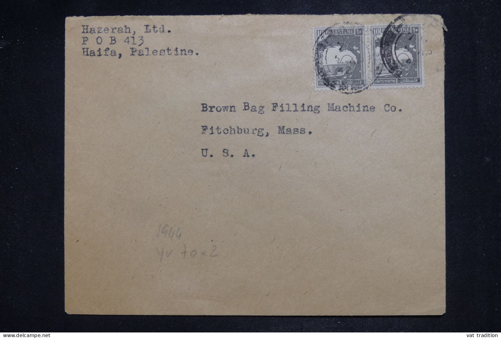 PALESTINE - Lettre > USA - 1942 (ou 44) - A 2878 - Palestina