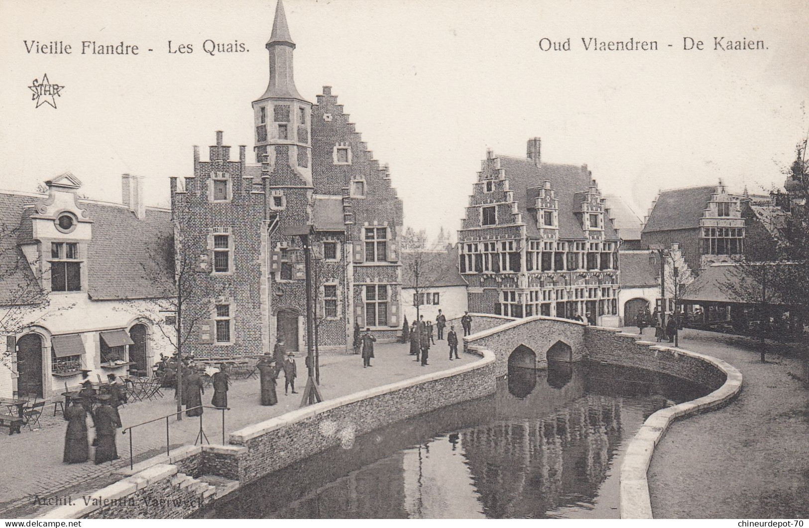 GAND  EXPOSITION 1913  VIEILLE FLANDRE  LES QUAIS - Gent