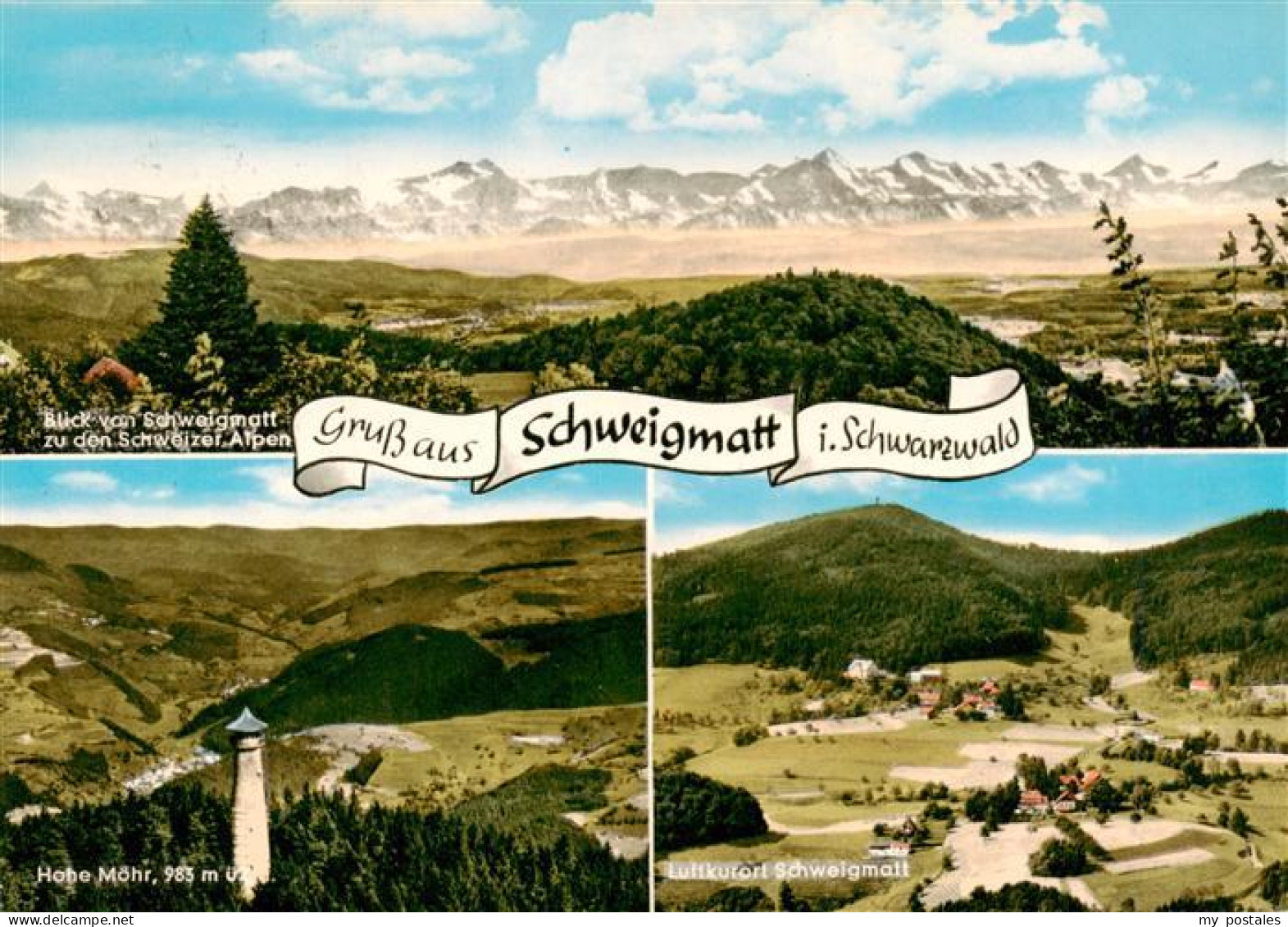 73928370 Schweigmatt_Schopfheim Panorama Mit Schweizer Alpen Hohe Moehr Aussicht - Schopfheim