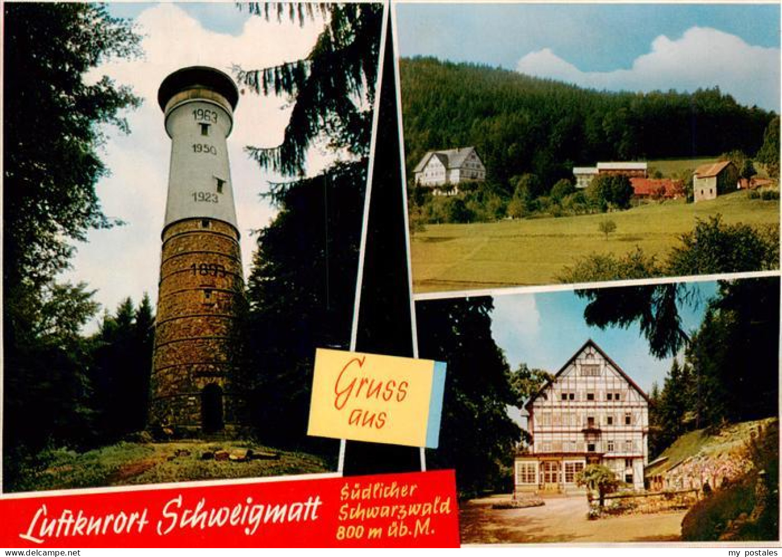 73928364 Schweigmatt_Schopfheim Aussichtsturm Hohe Moehr Panorama Fachwerkhaus - Schopfheim