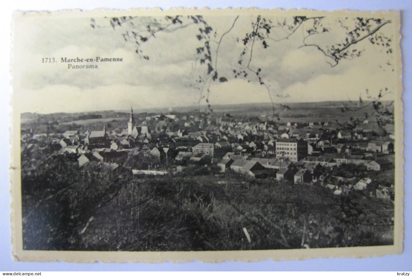 BELGIQUE - LUXEMBOURG - MARCHE-EN-FAMENNE - Panorama - 1955 - Marche-en-Famenne