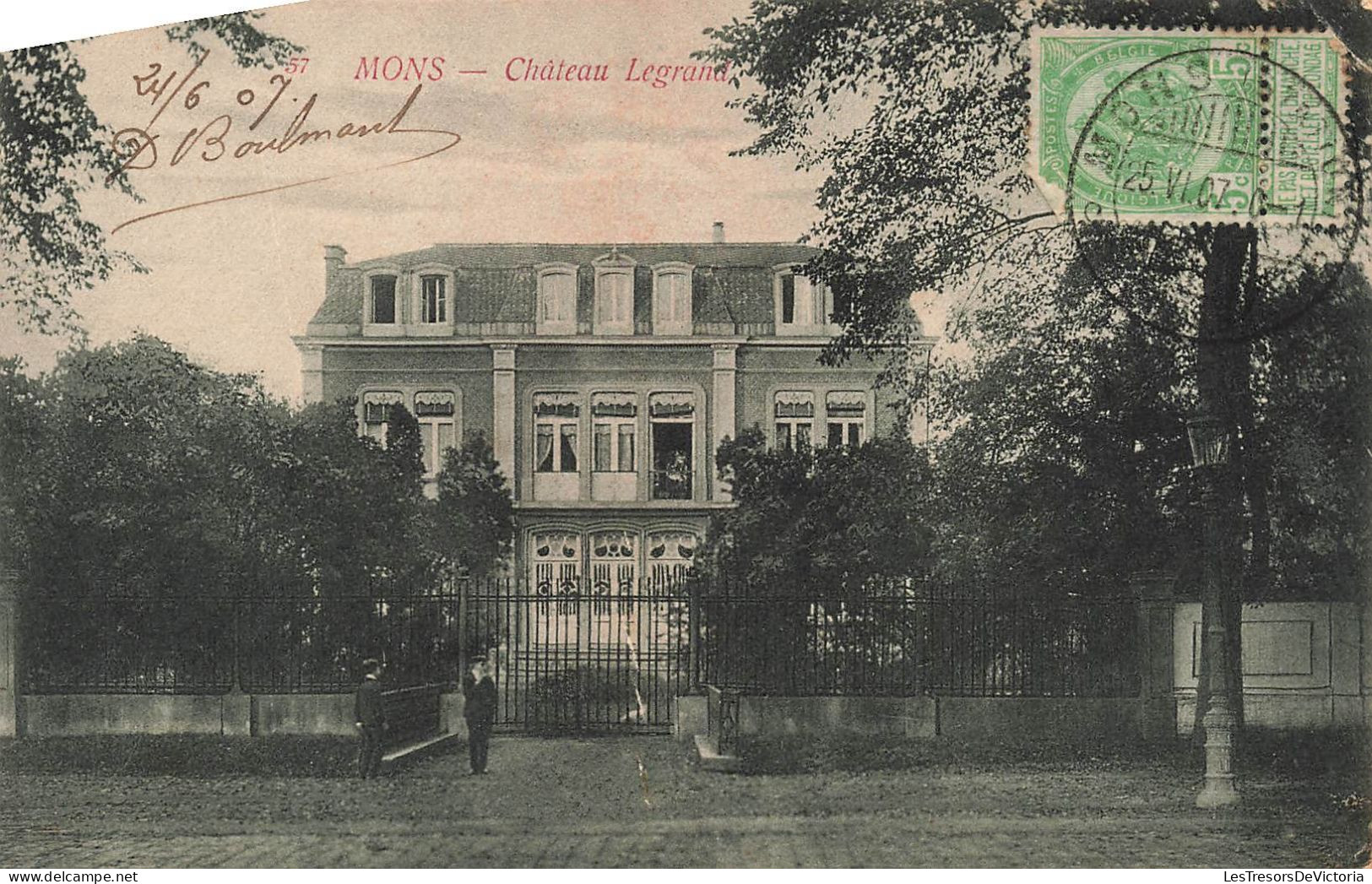 BELGIQUE - Mons - Château Legrand - 24/06/1907 - Carte Postale Ancienne - Mons