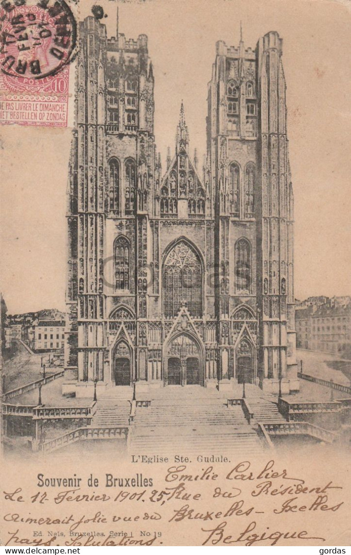 Belgium - Bruxelles - L'Eglise Ste. Gudule - Monumenten, Gebouwen