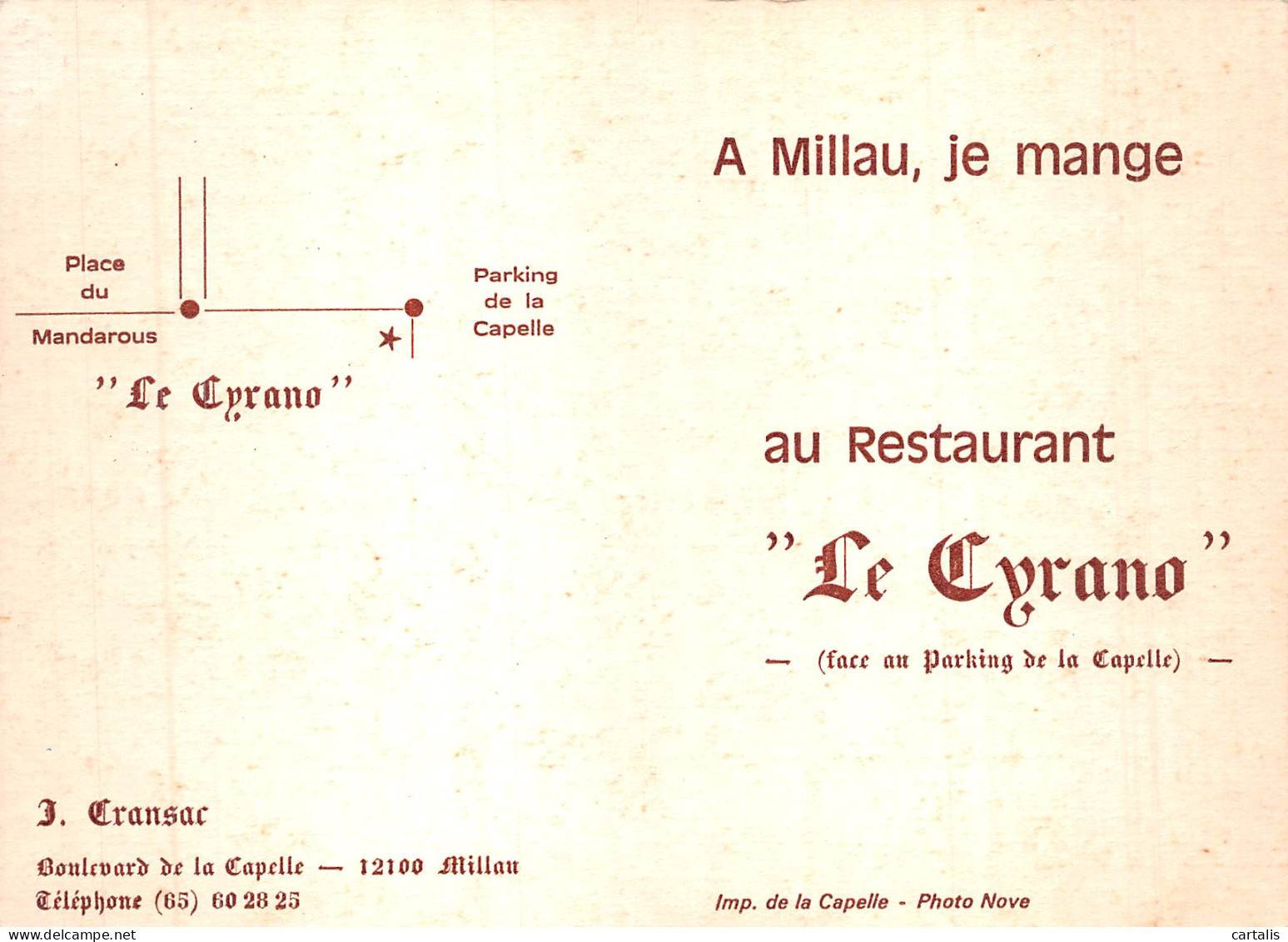 12-MILLAU RESTAURANT CYRANO-N° 4381-B/0351 - Millau