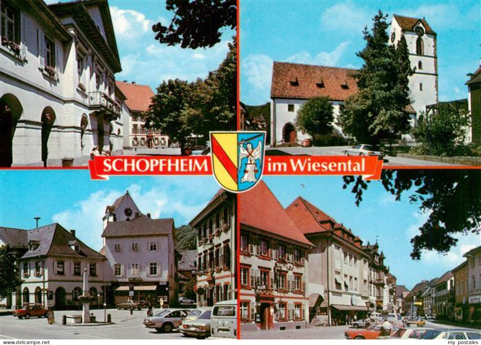 73928315 Schopfheim Ortspartien Kirche Marktplatz - Schopfheim