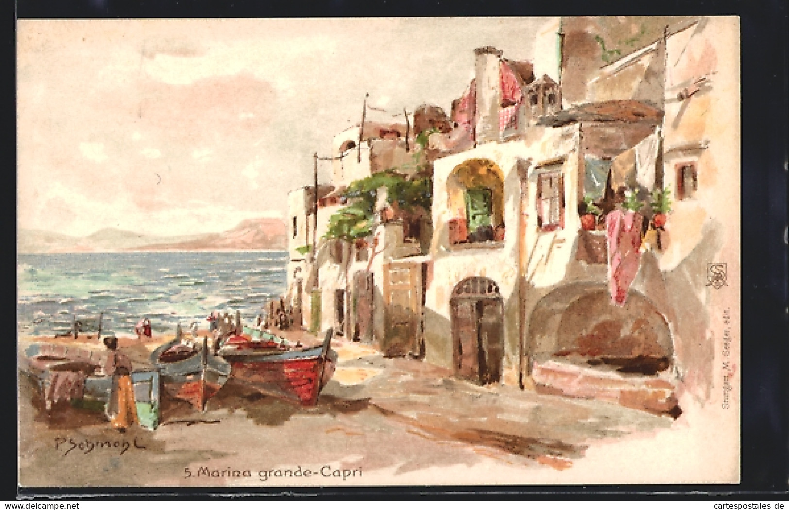 Künstler-AK P. Schmohl: Capri, Marina Grande  - Schmohl, P.