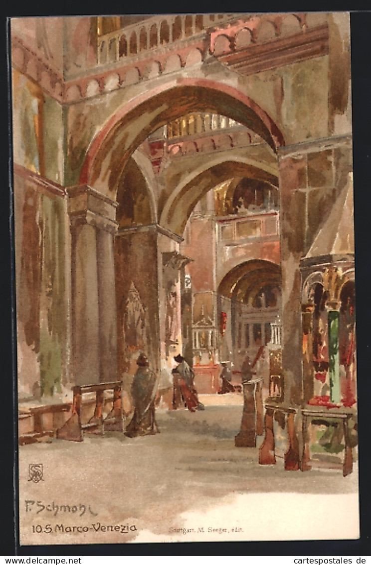 Künstler-AK P. Schmohl: Venedig / Venezia, San Marco  - Schmohl, P.