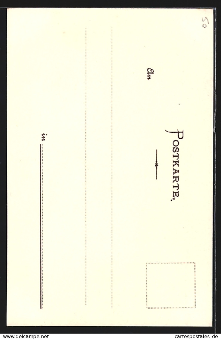 Künstler-AK P. Schmohl: Niederwald, Das Nationaldenkmal  - Schmohl, P.