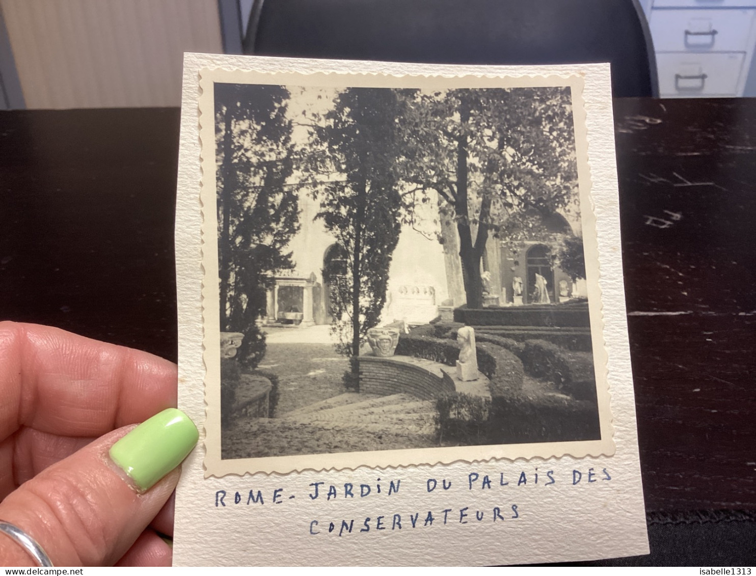 Photo Snapshot 1930 40 ITALIE Italie Rome Jardin Du Palais Des Conservateurs - Lugares