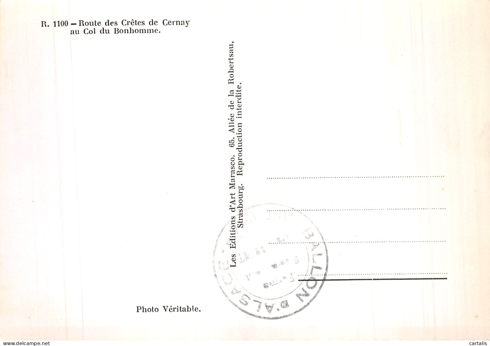 68-LE COL DU BONHOMME ROUTE DES CRETES DE CERNAY-N° 4383-A/0061 - Autres & Non Classés