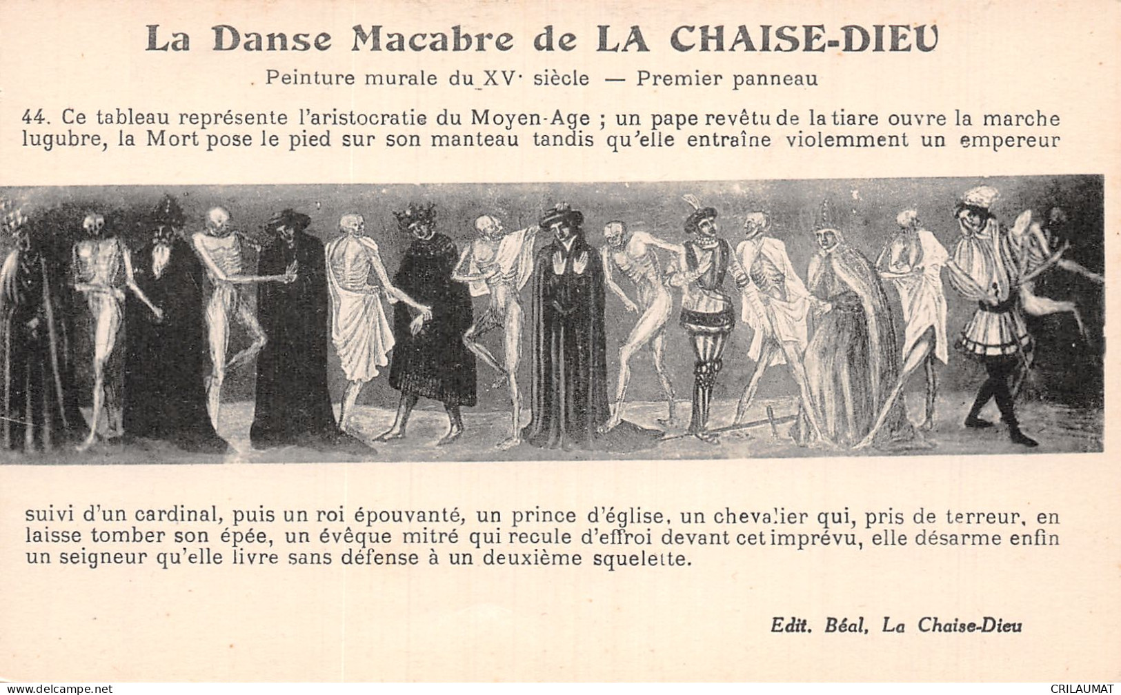 43-LA CHAISE DIEU LA DANSE MACABRE-N°T5066-C/0179 - La Chaise Dieu