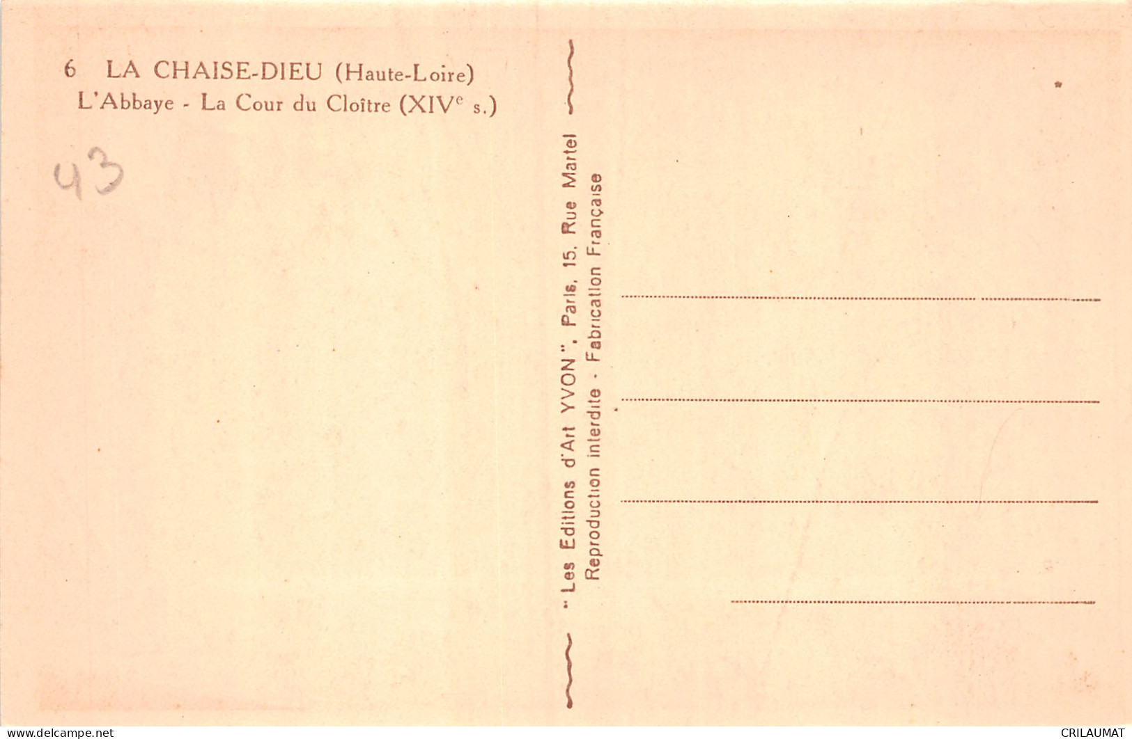43-LA CHAISE DIEU-N°T5066-C/0129 - La Chaise Dieu