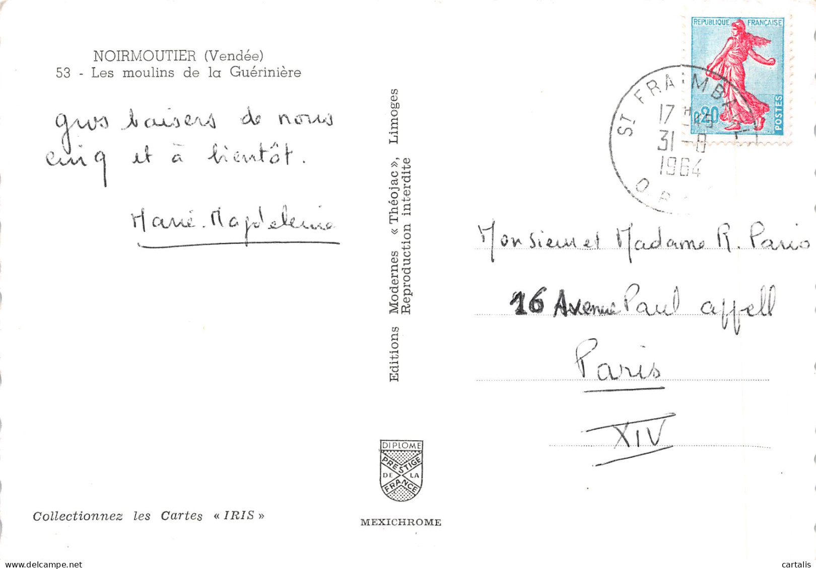 85-NOIRMOUTIER LES MOULINS DE LA GUERINIERE-N° 4383-D/0255 - Noirmoutier