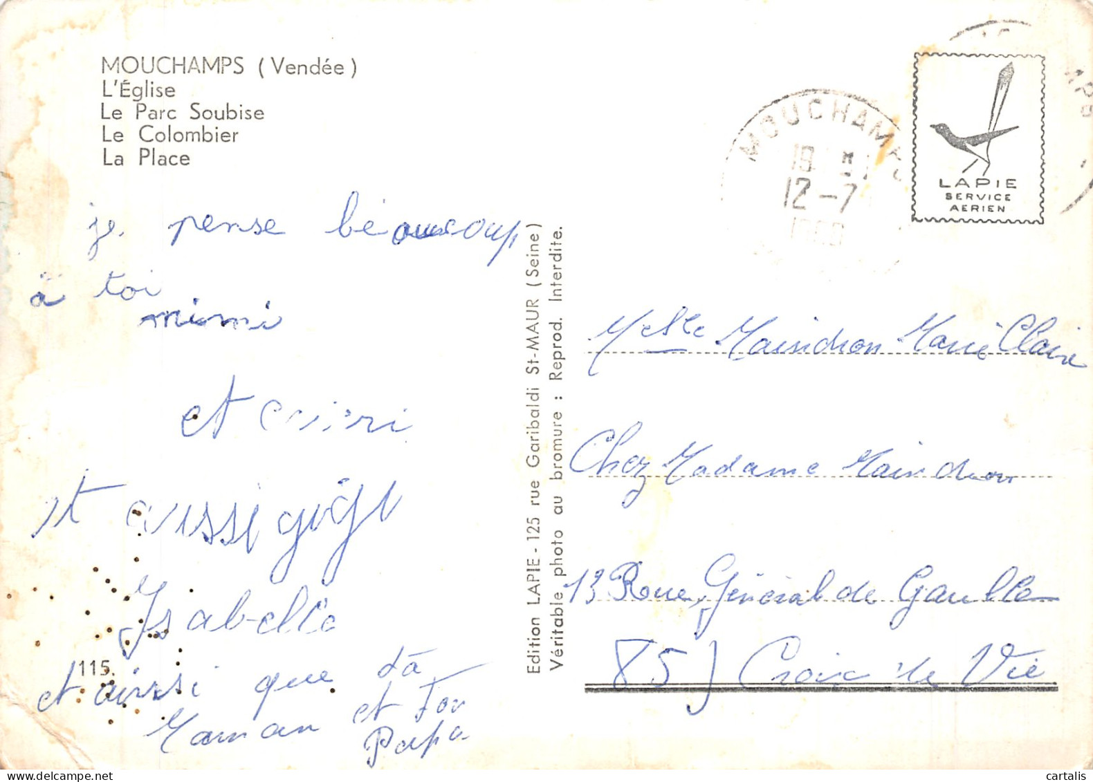 85-MOUCHAMPS-N° 4383-B/0177 - Other & Unclassified