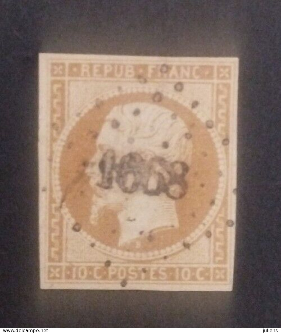 TIMBRE FRANCE NAPOLEON PRINCE N 9 SIGNE COTE +900€ #278 - 1852 Luigi-Napoleone