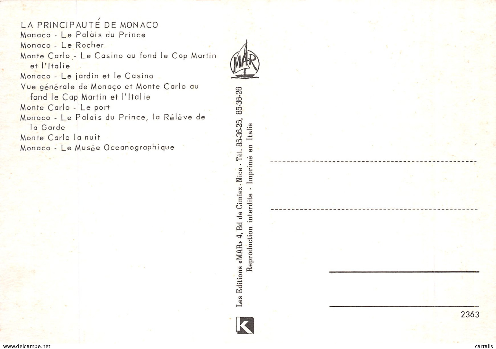 98-MONACO-N° 4386-B/0243 - Other & Unclassified