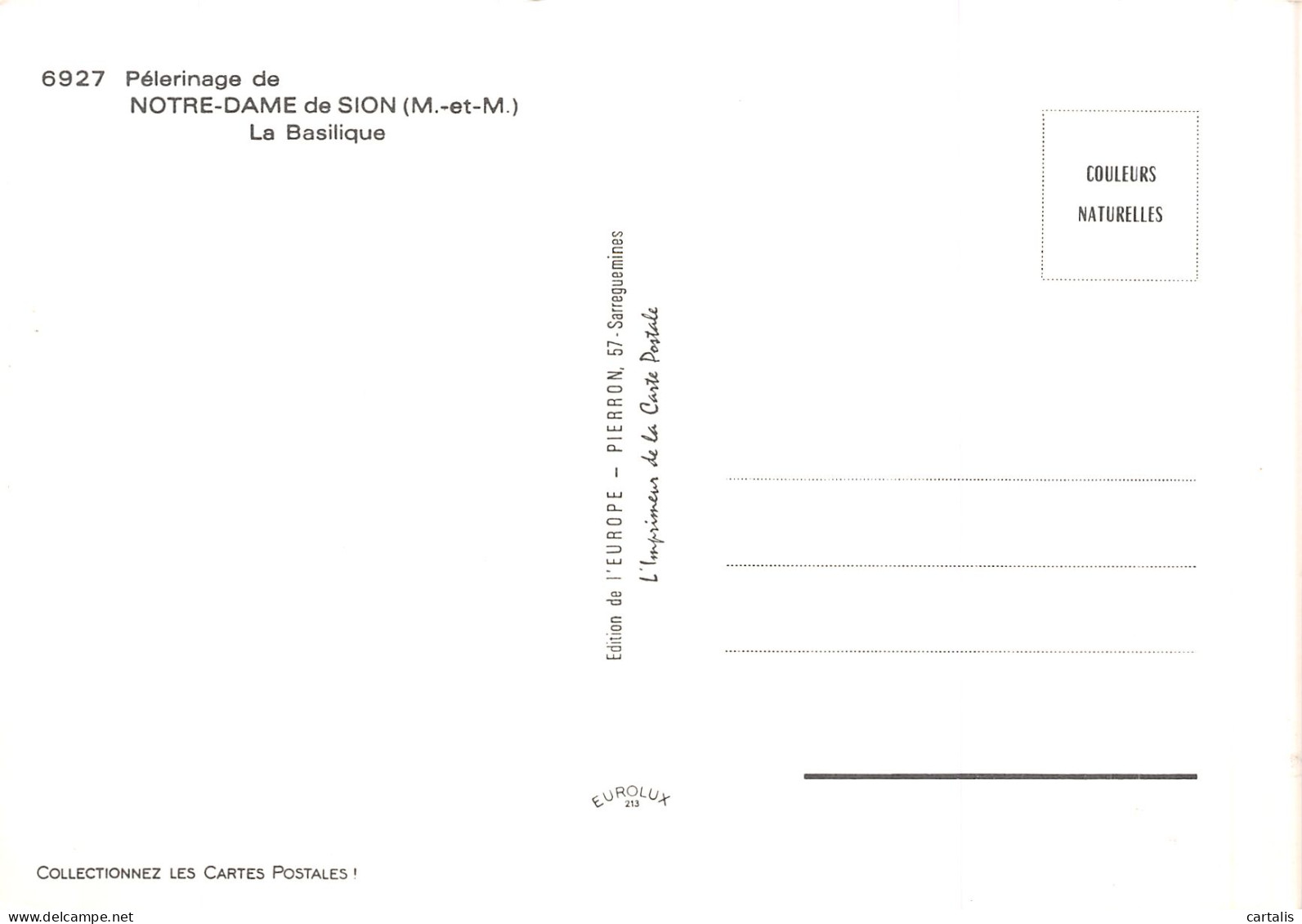 54-NOTRE DAME DE SION-N° 4386-D/0295 - Sonstige & Ohne Zuordnung