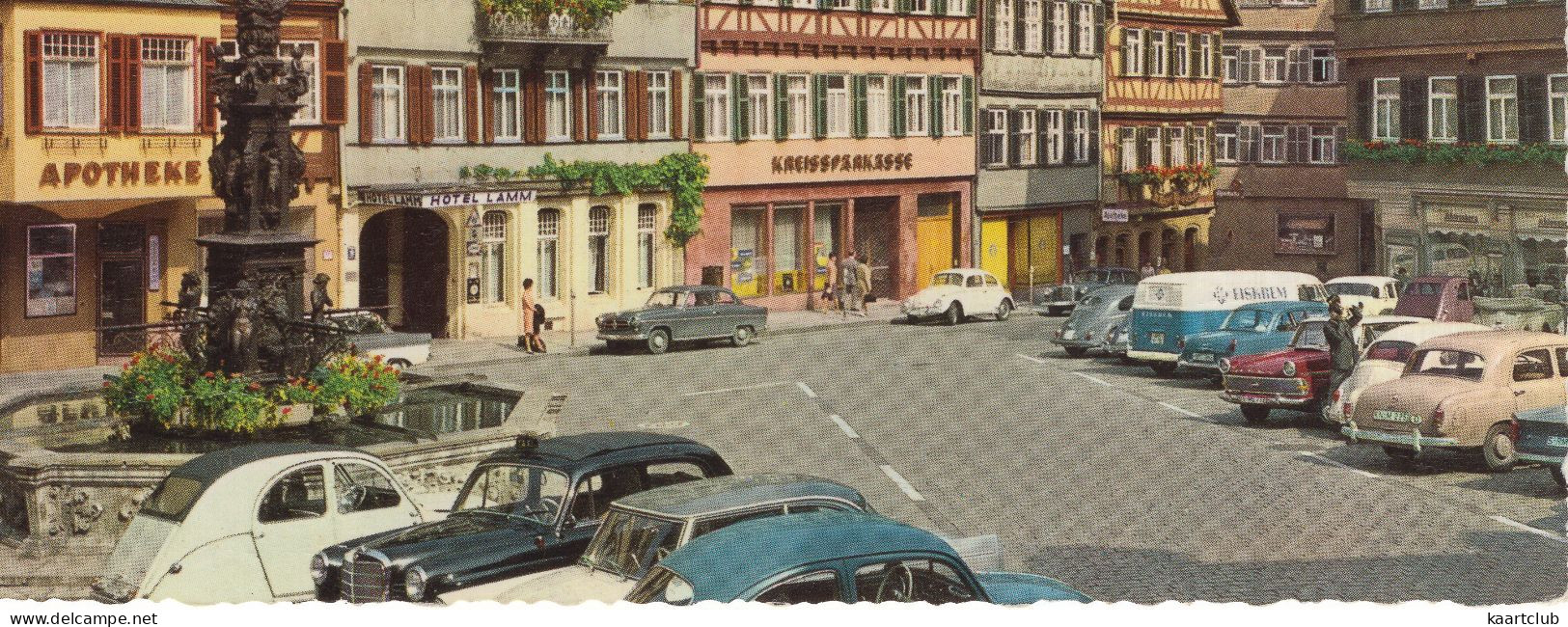 Tübingen: CITROËN 2CV, MERCEDES 180, OPEL REKORD P2, VW 1200 KÄFER, 1500 T3, T-BUS, BORGWARD ISABELLA  (Deutschland) - Passenger Cars