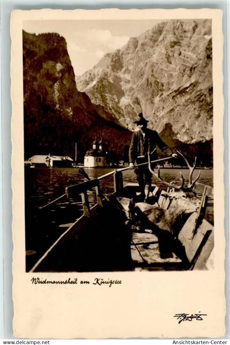 10677005 - Weidmannsheil Am Koenigsee , Jaeger Hat Ein Hirsch Im Boot  Verlag Zeitz - Jagd