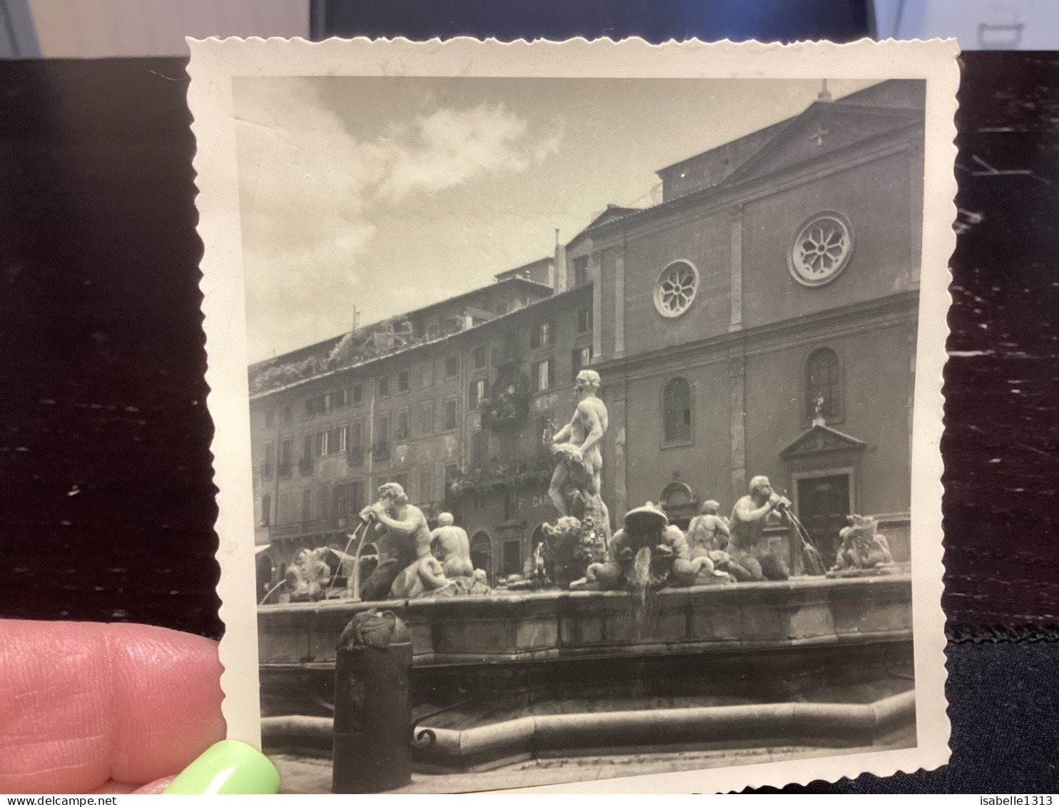 Photo Snapshot 1930 40 ITALIE ROME Place Navonna Monument Statut - Places