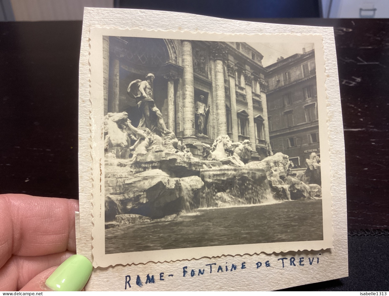 Photo Snapshot 1930 40 ITALIE ROME Fontaine De Trévi. - Lugares