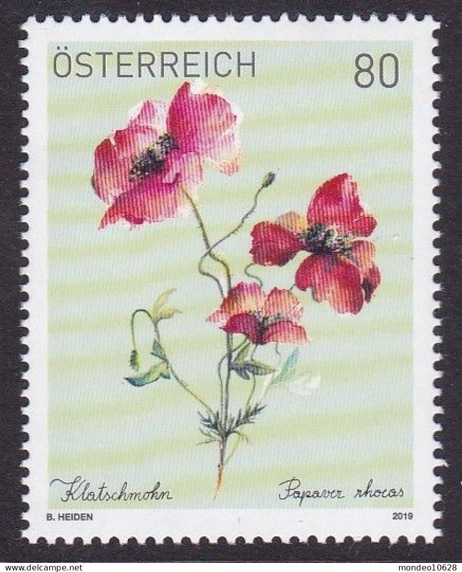 Treuebonusmarke Österreich-2019 Klatschmohn** (1) - Timbres Personnalisés