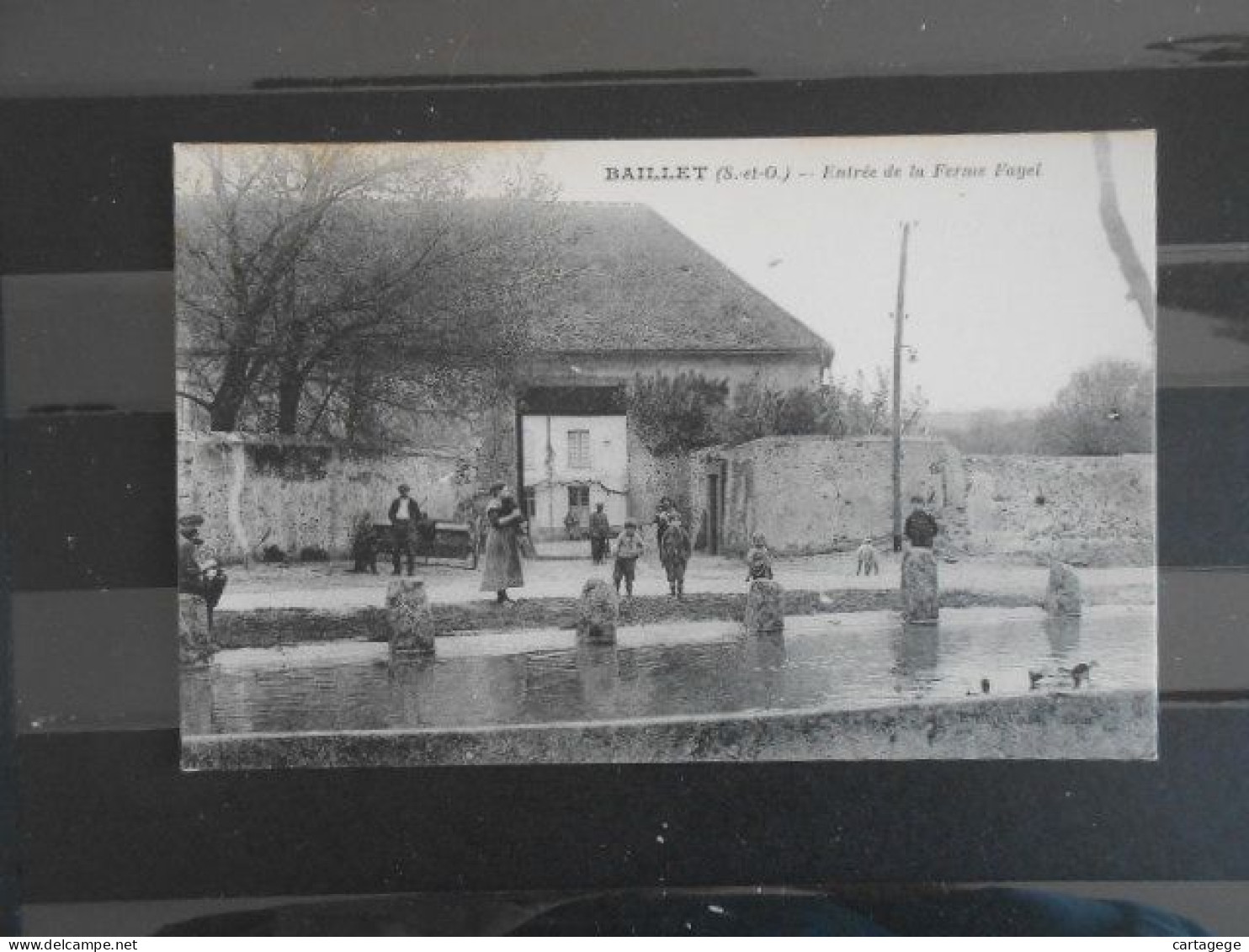 CPA DE BAILLET (95) ENTREE DE LA FERME FAYEL - Baillet-en-France